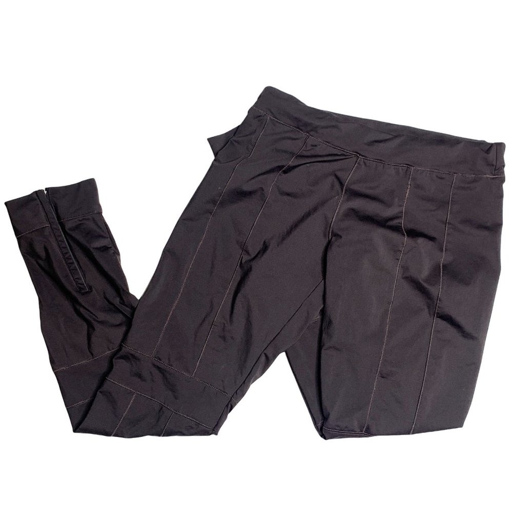 Stella McCartney Adidas Ankle Zip Dark Purple Leggings Workout Athletic Designer - Picture 5 of 12
